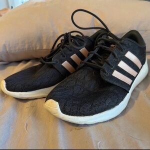 Women’s Adidas Black and Pink Memory Foam Running Shoes